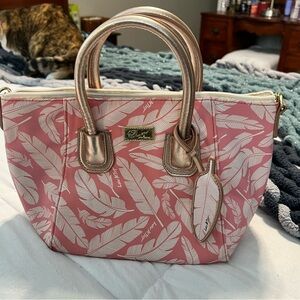 Betsey Johnson Black and White Striped purse in EUC